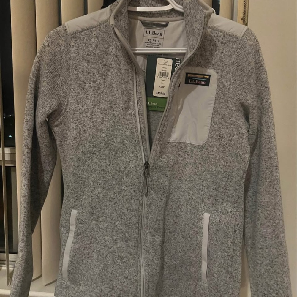 L.L. Bean Heather Gray Sweater Fleece